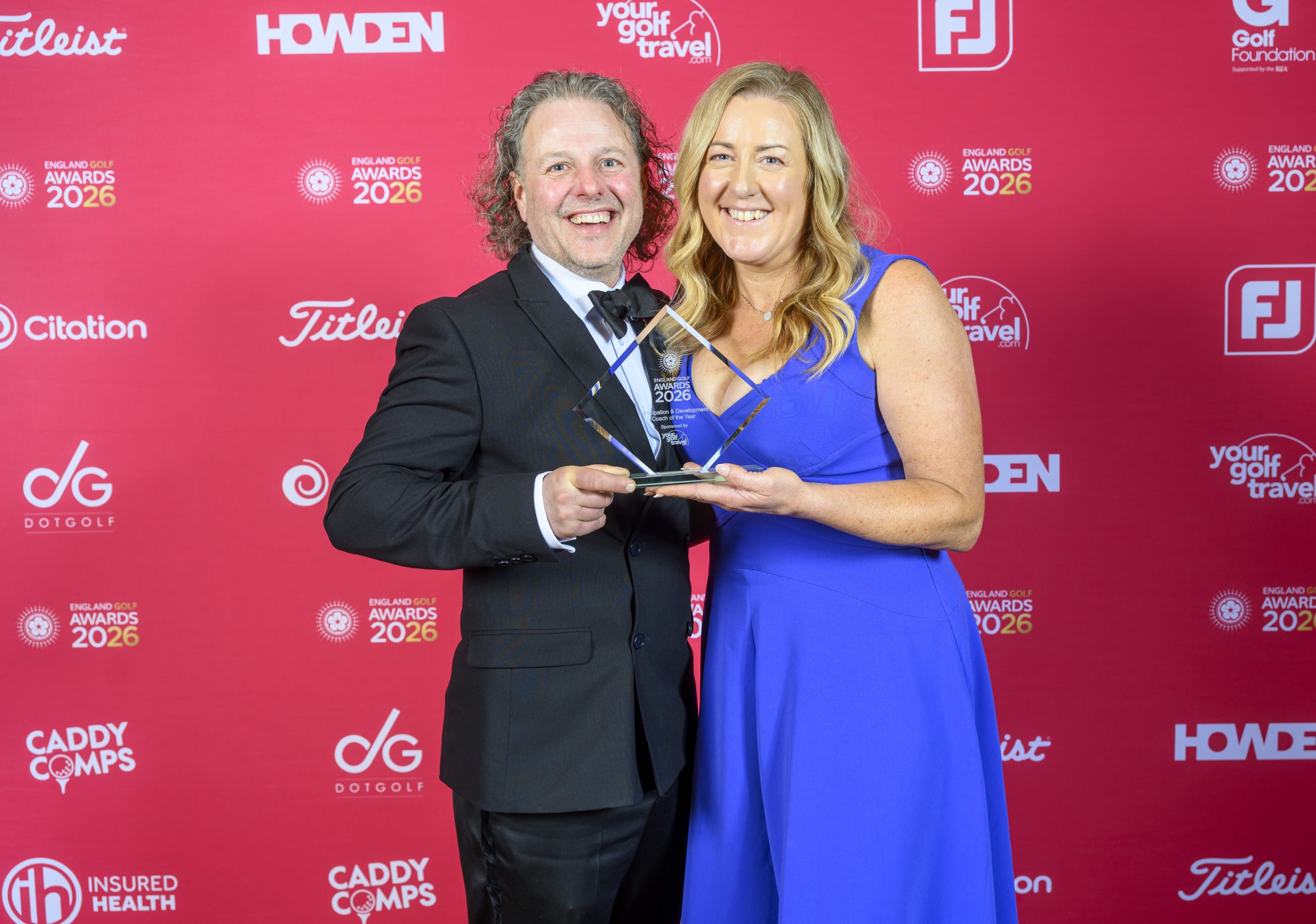 Shervil Golf PGA Professional coaches with award